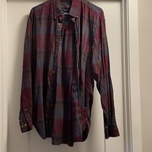 Vintage Multi-Colored Flannel Button-Down Shirt